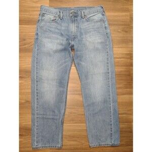 Levi's 505 Jeans Mens 38x30 Blank Red Tab Light Wash Denim Straight